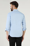 Toplot Men'S Solid Slim Fit Cotton Blend Casual Shirt With Spread Collar & Full Sleeves (Plain-Shirt-5112-Sky-Xl),Sky,,B0C65TRFGY