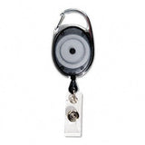 Advantus Retractable Carabinerstyle Badge Reel 12 / Pack Smoke