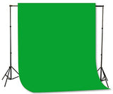 Fancierstudio Green Screen Background Stand Backdrop Support System Kit with 6ft x 9ft Chromakey Green Muslin Backdrop by Fancie