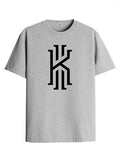 Adro Mens Printed T Shirt - Premium Cotton Graphic Printed Tshirt - Grey T-Shirt - Rn24-Kobe-Gr-M