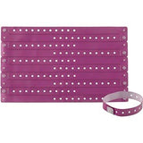 Advantus Wristbands, Vinyl, 3/5Wx93/4Lx1/50H, 100/PK, Purple (AVT97762)