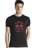 Adro Florida Paradise Life Mens Printed T-Shirt (M, Black)