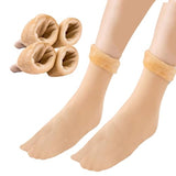 Cool Indians Pack Of 2 Winter Women Velvet Socks For Women| Polar Fleece Velvet Knitted Lining Cozy Ankle Length Shoe | Thumb So