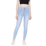 Nifty Women'S Denim Stretchable High Waist Jeans (1236, Sky Blue, 30)