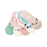 Leacom WomenS &GirlS No Show Cotton Socks Low Cut Invisible Liner Non Slip Athletic Boat Girls &Women Socks Free Size Multicol