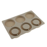 ATORSE 3x6Cavity Silicone Aroma Wax Tablet Mold Wax Soap Candle Mould Round