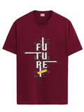Adro Men'S Graphic Printed 100% Cotton T-Shirt - Regular Fit, Printed T-Shirts For Men (Rn24-Ftr-Mr_Maroon_M)