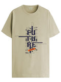 Adro Men'S Graphic Printed 100% Cotton T-Shirt - Regular Fit, Printed T-Shirts For Men (Rn24-Ftr-Be_Beige_L)