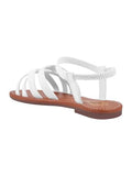 Shoetopia Chic Strappy Black Flat Sandals For Women & Girls /Eu40,Black,7,B0F6TMMX54