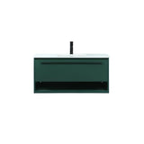 Elegant Decor Roman 40 Aluminum Alloy Mdf Single Bathroom Vanity In Green