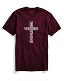 Adro Men'S God Cotton Printed Cotton T-Shirt (R21-M-God-Mr_Maroon_L)