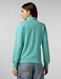Fyltr Women'S Casual Stand Collar Jacket With Cut And Sew Panel - Full Zip Closure | Side Pockets | Rib Hem & Cuff | Casual Winterwear For Women,Tropical Teal,Tropical Teal,S