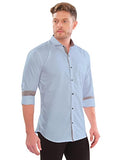 Lookmark Men'S Cotton Blend Stitched Solid Full Sleeve Shirt(Shirt 07-S) Sky Blue