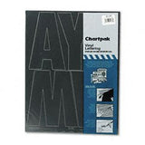 CHA01184 Chartpak PressOn Vinyl Uppercase Letters