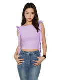 Kotty Women'S Solid Squire Neck Regular Top(Pink,Xl)