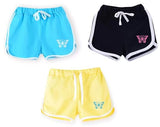 Kyda Kids Girls Cotton Plain Regular Fit Shorts - (Pack Of 3),Combo1Apparel,6-7 Y
