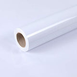 Glossy White Wallpaper peel and Stick Wallpaper Shiny Self Adhesive Removable Wall paper,23.6 X 197Waterproof Countertop Paper W