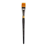 KINGART Premium Original Gold 9120-3/4 RAKE Series Artist Brush, Golden Taklon Synthetic Hair, Short Handle, for Acrylic, Waterc