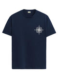 ADRO Tshirt for Men | Printed T Shirt for Men | 100% Cotton Tshirt | Graphic Printed T-Shirt | Chest Printed Tshirt | Unisex Tshirt | T-Shirts Men| RN24-STICK-COMP-NB-L Navy Blue,Navy Blue