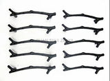 Leasiczg 10PCS Zinc Alloy Black Twig Branch Decorative Cabinet Wardrobe Furniture Door Drawer Knobs Pulls Handles Hardware(10PCS