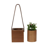 Arphibo EcoWood Wall Hanging Morning Walk Planter | All In One Square Shape Planter With Removeable Pot, Ideal For Indoor Home 