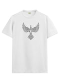 Adro Men'S Solid Regular Fit T-Shirt (Rn24-Bird-Wh_White,WhiteApparel,2XL