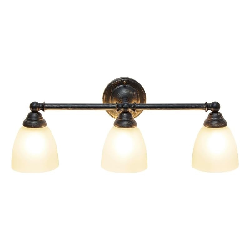 All The Rages Essentix 3-Light Metal & Glass Vanity Fixture In Oil Rubbed Bronze