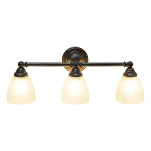 All The Rages Essentix 3-Light Metal & Glass Vanity Fixture In Oil Rubbed Bronze
