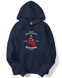Adro Men'S Cotton Neck Hooded Sweatshirt (H21-M-Box-Nb_Navy_S)