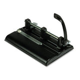 40Sheet Lever Action 2 to 7Hole Adjustable Punch 9/32  Holes Black