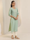 Libas Women'S Silk Straight Kurta (G2739_Green_Xl)
