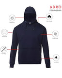 Adro Men'S Fleece Hooded Hoodie (H-A-Pln-Nb_Navy_L)