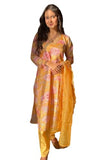 SHIENZY Women's Cotton Blend Kurta Set (1500SHZ_Mustard_S)