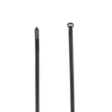 Thomas & Betts TY525MX 7 Black Cable Ties, 50 lb Tensile Strength, Stainless Steel Barb and Infinite Locking Positions, Weather