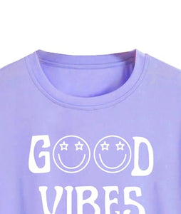 Toplot Text Printed Round Neck Crop Top For Women (Vibes-Crop-Top-5202-Purple-Xs),Purple,,B0DCTLCXTK