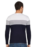 Eyebogler Regular Men'S Cotton Navy Blue-White Designer T-Shirt (Xl-Eb1T67-Nbwh_X-Large)