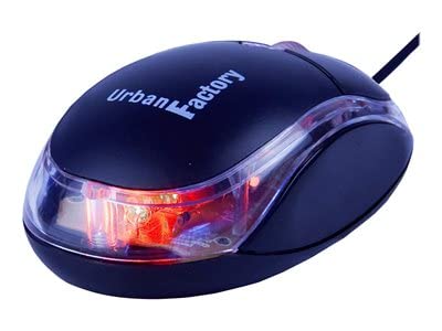 URBAN FACTORY BDM02UF Cristal Mouse Optical USB 2.0, 800dpi, Internal Light - Black