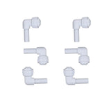 EZRODI White Push to Connect Plug In Elbow (6, Tube OD 3/8 in. to Stem OD 3/8 in.)