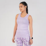 Rupa Colors Playsure Solid 100% Combed Cotton Rib Fabric Women'S Tank Top Sleeveless Pack Of 1,LavenderApparel,S