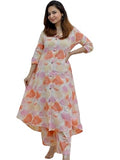 GRECIILOOKS Womens A-Line Rayon Regular Fit Co-Ord Set (Orange, Medium)