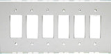 GlassAlike Six Gang Decora Acrylic Mirror Switch Plate
