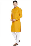 Divisive Men'S Sequince Embroidered Cotton Blend Slim Fit Kurta Pyjama Set (Dkrt21_Xl_Gold)