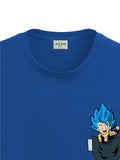 ADRO Tshirt for Men | Anime T Shirt for Men | 100% Cotton Tshirt | Graphic Printed T-Shirt | Chest Printed Tshirt | Gogeta Anime Tshirt | T-Shirts| RN24-STICK-GOGE-RB-2XL Royal Blue,Royal Blue