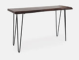 Jofran Nature'S Edge 50 Modern Solid Wood Live Edge Console Sofa Table, Slate
