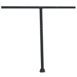 'Vidaxl Awning Post Set In Anthracite - Durable Iron Construction With Rotary Base For Terrace, Balcony, Garden Shade Creation