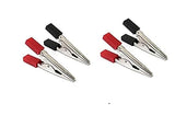 Nbr Alligator Clip 45Mm Insulated Crocodile Clips Medium Size Red And Black For Electrical Cable And Testing Pack Of 4