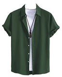 Dhruvi Trendz Men'S Regular Fit Shirt (Dt-Ms-6055_Darkgreen S)