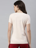 Enamor Essentials Women'S Short Sleeve V Neck Slim Fit Breathable Stretch Cotton Tee - E067(E067-Rose Water-Xl)