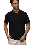 Leriya Fashion Solid Regular Fit Casual Old Money Polo T Shirt For Men (Lf-Mt-1138_Black M)