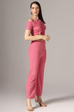 Toplot Co Ord Set For Women Solid Top And Bottom (Top-Pant-5138-Pink-L),Pink,,B0CGNSHMV5